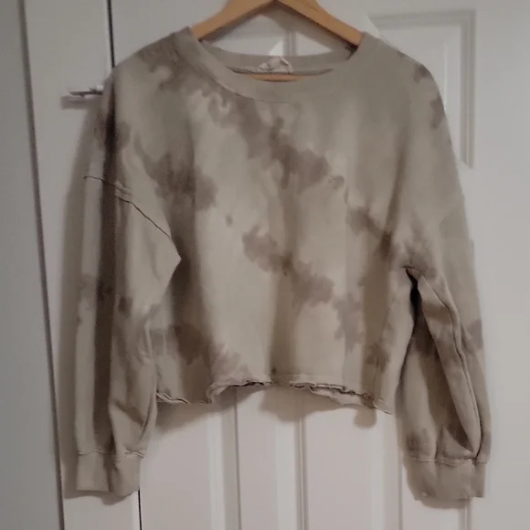 Olive And Oak Shorts Long Sleeves Pajama Set Size XL Tan Brown - Picture 3 of 5